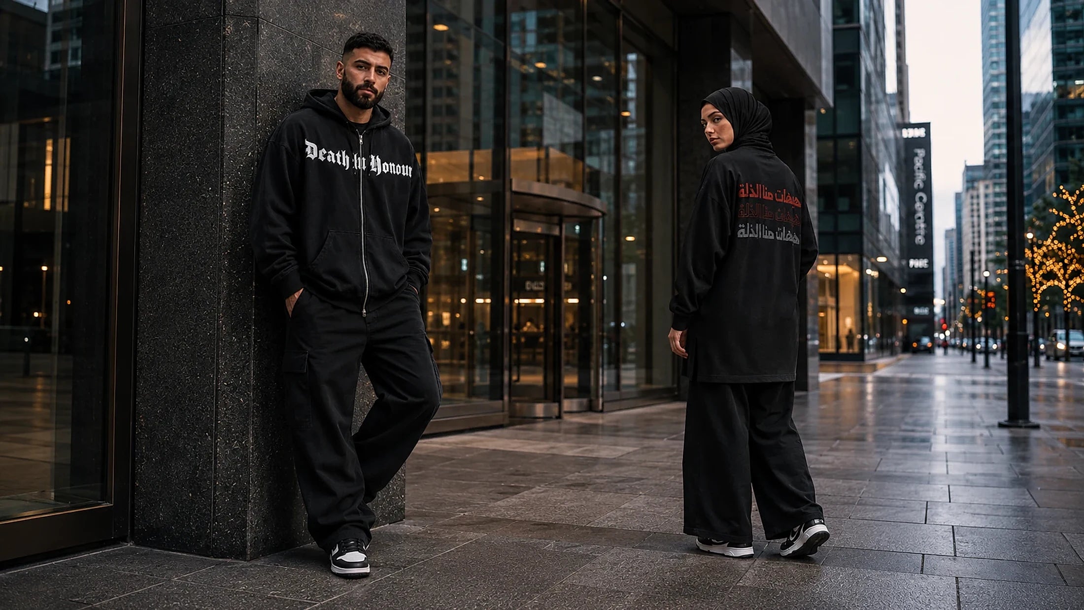 Death With Honour hoodie and the women's shirt, downtown